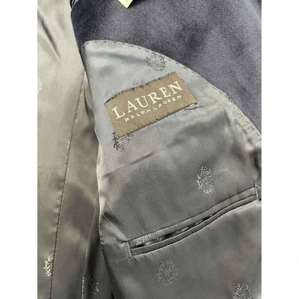 Lauren Ralph Lauren Mens Velvet Blazer Navy Blue 2-Button‎ Sport Coat 38S